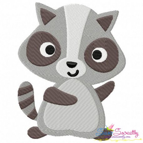 Raccoon Embroidery Design Pattern