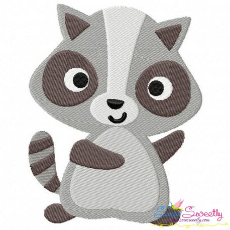 Raccoon Embroidery Design