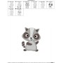 Raccoon Embroidery Design Pattern-2