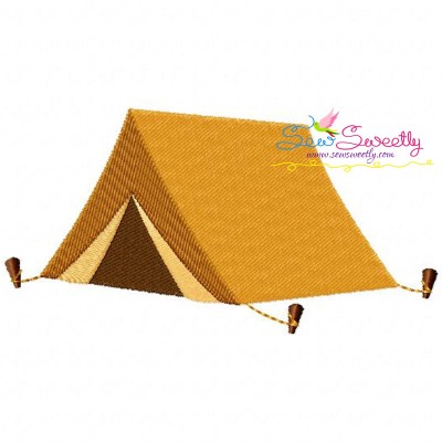 Camping Tent Machine Embroidery Design Pattern-1