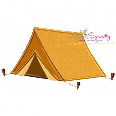 Camping Tent Applique Design Pattern