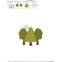 Camping Trees Embroidery Design Pattern-2