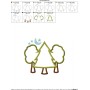 Camping Trees Applique Design Pattern-2