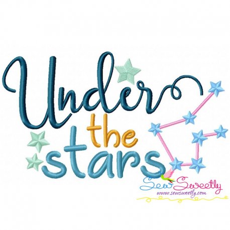 Under The Stars Embroidery Design Pattern