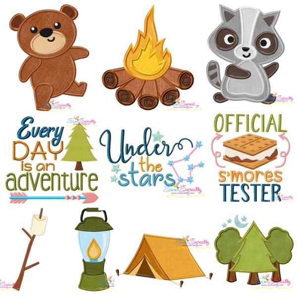 Camping Embroidery Design Bundle-1