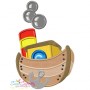 Colorful Fishing Boat-5 Applique Design Pattern-1