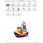Colorful Fishing Boat-4 Embroidery Design Pattern-2