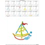 Colorful Fishing Boat-2 Applique Design Pattern-2