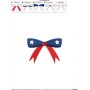4th of July Bow Patriotic Embroidery Design Pattern-2