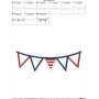 4th of July Buntings Patriotic Applique Design Pattern-2