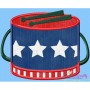 4th of July Drum Patriotic Applique Design Pattern-1
