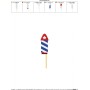 4th of July Rocket-2 Patriotic Embroidery Design Pattern-2