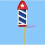 4th of July Rocket-2 Patriotic Applique Design Pattern-1