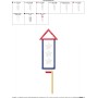 4th of July Rocket-1 Patriotic Applique Design Pattern-2
