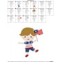 4th of July Boy-3 Patriotic Embroidery Design Pattern-2