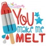You Make Me Melt Patriotic Embroidery Design Pattern-1
