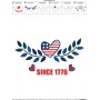 4th of July Heart Patriotic Embroidery Design Pattern-2