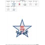 4th of July Star-2 Patriotic Embroidery Design Pattern-2