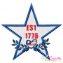 4th of July Star-2 Patriotic Applique Design Pattern-1