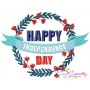 4th of July Floral Frame-1 Patriotic Embroidery Design Pattern-1