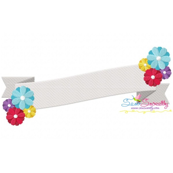 4th of July Ribbon-4 Patriotic Embroidery Design Pattern-1