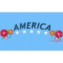 4th of July Floral America Embroidery Design Pattern-1