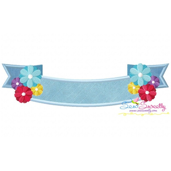 4th of July Ribbon-3 Patriotic Applique Design Pattern-1