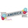 4th of July Ribbon-2 Patriotic Applique Design Pattern-1