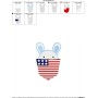 Bunny Boy In Pocket Patriotic Embroidery Design Pattern-2