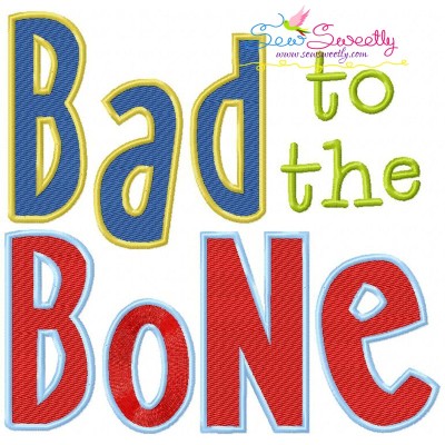 Bad To The Bone Embroidery Design Pattern-1