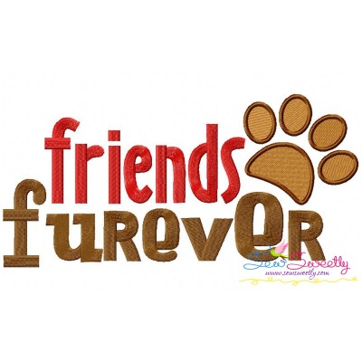 Friends Furever Embroidery Design Pattern-1