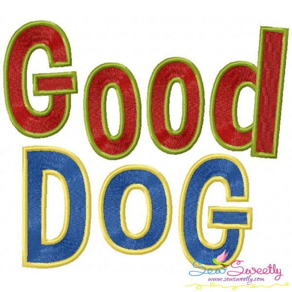 Good Dog Embroidery Design Pattern-1