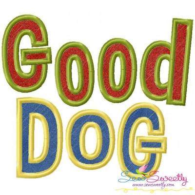 Good Dog Applique Design Pattern-1