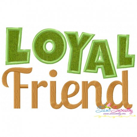 Loyal Friend Applique Design Pattern-1