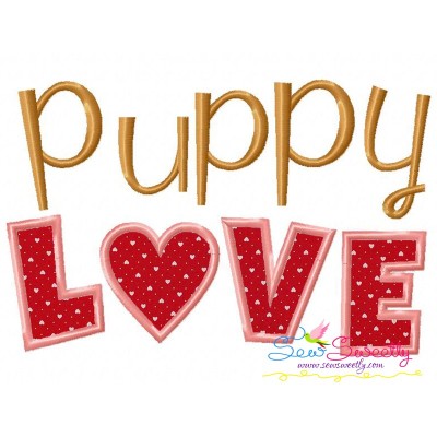 Puppy Love Applique Design Pattern-1