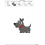 Scottie Dog Embroidery Design Pattern-2