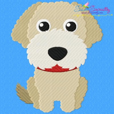 Mini Labradoodle Dog Embroidery Design Pattern-1