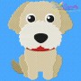 Mini Labradoodle Dog Embroidery Design Pattern-1