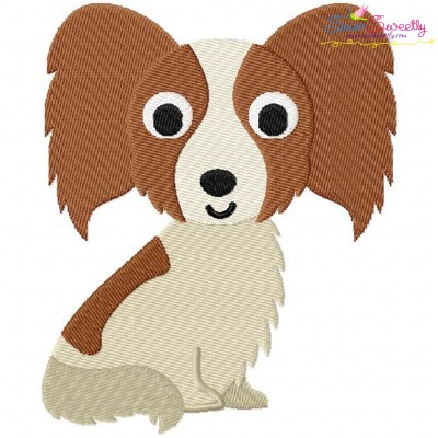 Papillon Dog Embroidery Design Pattern-1