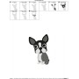 Boston Terrier Dog Embroidery Design Pattern-2