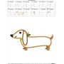 Dachshund Dog Applique Design Pattern-2