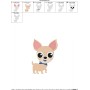 Chihuahua Dog Embroidery Design Pattern-2