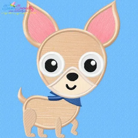 Chihuahua Dog Applique Design Pattern-1