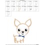 Chihuahua Dog Applique Design Pattern-2