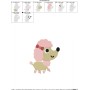 Toy Poodle Dog Embroidery Design Pattern-2