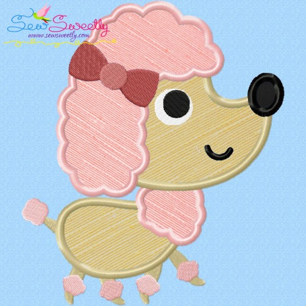 Toy Poodle Dog Applique Design Pattern-1
