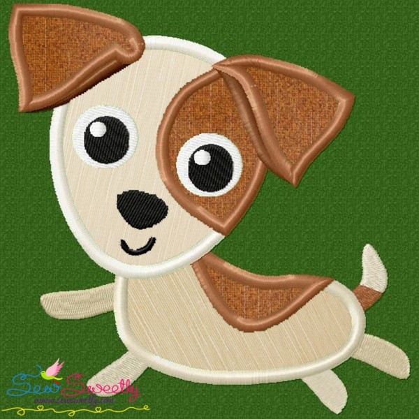 Jack Russell Dog Applique Design Pattern-1