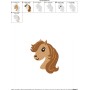 Horse Head Boy Embroidery Design Pattern-2