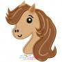 Horse Head Boy Applique Design Pattern-1