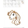 Horse Head Boy Applique Design Pattern-2